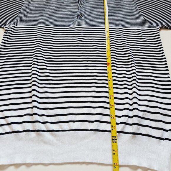 NEW Impulso Italian 100% Cotton Striped Blue Polo Shirt Size S - Picture 10 of 14